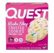 New QUEST Bake Shop Birthday Cake 5g Protein Frosted Cookies 7.05oz (1 Box)
