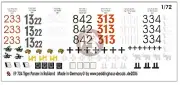 Peddinghaus 1/72 Tiger I & II Tank Markings Russia 1943-1944 WWII (7 tanks) 724