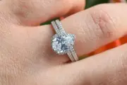 Pear Halo Bridal Ring Set Solitaire Ring Engagement Ring Wedding Ring 925 Silver