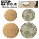 Round Table Cloth Waterproof Farmhouse Table Cover Decorative Wood/Woven QAWxn