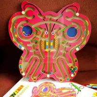 在飛比找ETMall東森購物網優惠-【funKids】木製幼教-蝴蝶繽紛運筆磁性迷宮