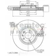 Bremtec Euro-Line GeoZinc Coated Brake Rotor - BDR20010EL