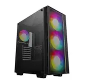 DeepCool MATREXX 55 MESH V4 C Full Tempered Glass Side Panel ATX Case. Front top USB3.0, (Type-C) Pre-Installed 3 140mm ARGB PWM Fans, 1 120mm ARGB