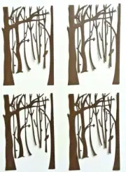 Autumn Trees Paper Die Cut Embellishments Crafts Scrapbooking Photo Card Brown