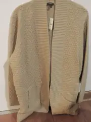 Talbots New Women's Plus Size 3X Camel Cardigan Sweater