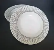 Studio Nova Bridges 9" Rim Soup Bowls Set of 4 Fine China Y2450 Truck NWT