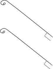 Toddmomy Iron Shepherd Hooks 2pcs Yard Ground Hooks for Outdoor Use Streetlamp Hanger Rustic Garden Stake