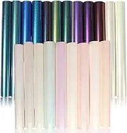 XhuangTech HTV Heat Transfer Vinyl Bundle - 21 Pack 12" x 10" Iron on Vinyl for T-Shirt, Heat Transfer Vinyl Rolls Bulk, 21 Assorted Colors Heat Press HTV Vinyl Sheet, Glitter, Gradient, Metallic