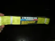 8' Feet 3 Ton Lifting Towing Webbing Sling Recovery Strap Rope Reinforced 6,400