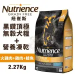 NUTRIENCE紐崔斯 SUBZERO黑鑽頂極無穀犬糧+營養凍乾 火雞肉+雞肉+鮭魚2.27KG 犬糧