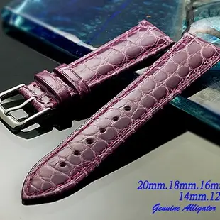 進口純正鱷魚皮高級短款錶帶 ( 20mm.18mm.16mm.14mm.12mm )
