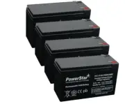 4 Pack: PowerStar 12V 8Ah Battery Replacement for PowerWare PWHR1234W2FR