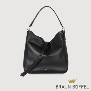 【BRAUN BUFFEL 德國小金牛】台灣總代理 蘿拉 手提包-黑色/BF833-52-BK