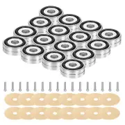 16pcs Subwoofer Isolation Pad 40x15mm Speaker Isolation Pad Spikes M4 Silver
