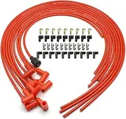 ACCEL 4041 Universal Spark Plug Wire Set 8.5mm with Red Silicone Jacket 90 Degree Boots