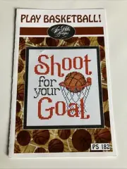 VTG Sue Hillis Designs PS182 Play Basketball Counted Cross Stitch Pattern Chart