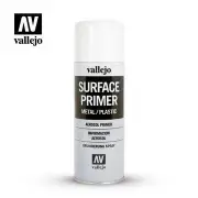 VALLEJO 28010 AEROSOL WHITE PRIMER 400ML HOBBY SPRAY PAINT