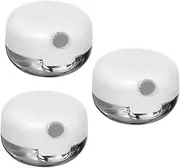 PENIKOKO 3pcs Mini Lip Scrub Containers Lids Portable Cosmetic Jars Mirror for Makeup Travel-friendly Tiny Jars Durable Design for Diy and Daily Use