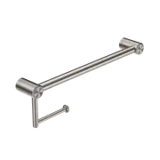 Nero Mecca Care 25mm Toilet Roll Rail 450mm Brushed Nickel