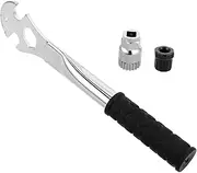 ELAYARD 1 Set Pedal Wrench Bicycle Pedals Removal Bikes Spanner Home Mechanic Kit Tool Comfortable Grip Cycling Crank For Biking Maintenance Repair Silver