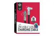 Powerwave USB-C LED Charging Cable with Adjustable Head & USB-A Adapter for Nintendo Switch 2 - 2m