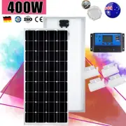 12V 400W Solar Panel Kit Mono Fixed Caravan Camping Battery Charging Regulator
