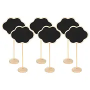 6Pcs Mini Chalkboard Signs with Easel Stand, Black (Cloud Shape, 6.9"x3.3")