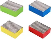 Mellisso Diamond Polishing Pads, 4 Pcs/Set Diamond Hand Polishing Pads Sanding Block Glass Grinding Pads for Sanding Ceramic Tile Easy Install Easy to Use