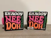 PINK and GREEN color Schylling Shaggy Nee Doh Squeeze 2.5 inch Stress Ball