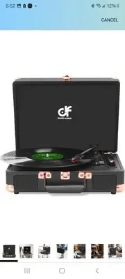 Danfi Audio Retro Suitcase Turntable Built-in Speakers 3 Spds Bluetooth Belt Dr