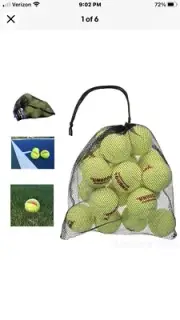 New Mesh Carry Bag Of 18 Tennis Balls Sports &amp Outdoors Racquet Team Fitness