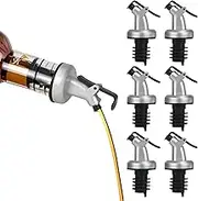 HannaFires 6PCS Spice spout – Leak-Proof Seal & Spiral Wine Bottle Stopper, Oil Dispenser for Kitchen, Oiladdin Oil Pourer and Stopper, Silicone Oil Pour Spout