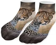 [QMNVBDS] African Animal Leopard Socks Ankle Length Socks Casual Short Socks for Women Men Low Cut Sports Socks Running Socks No Show Socks Ankle Socks Athletic Socks Workout Socks, Style, One Size
