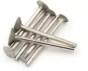 5pc 2.35/3mm shank Nail Head Diamond Grinding Cutting Head Dia 3mm-12mm For Jade Stone Rotary Carving Polishing Tools,2.35x5mm