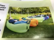Inflatable Air Lounger Sofa Portable Couch Camping Chair, Easy Set-Up Adult.