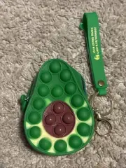 Avocado Popit Fidget Coin Purse/Keychain, Two-Sided with JOHN KERNS MUSIC Logo