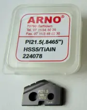 ARNO CORE DRILL BIT - Pl 21.5 (0.8465") HSS5 / TiAIN - New Coated Drill Insert