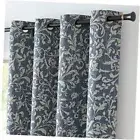 80% Blackout Curtains for Living Room, 84"L B | Floral Blue 80% Blackout