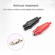 2Pcs 20A Clip Experiment Spring Clamp PVC Sheathed Clamps