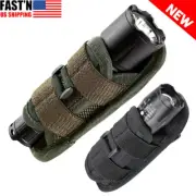 360° Rotatable Tactical Nylon Molle Flashlight Holder Belt Holster Torch Pouch