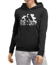 Adidas Womens Orignals See U Fleece Hooded Hoodie Sweatshirt, Black, X-Small