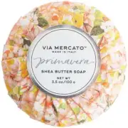 VIA MERCATO SHEA BUTTER "Peach Blossom" PRIMAVERA DISC SOAP 3.5oz