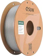 eSUN Basic PETG Filament 1.75mm, 3D Printer Filament PETG, Dimensional Accuracy +/- 0.05mm, 1KG Spool (2.2 LBS) 3D Printing Filament for 3D Printers,Solid Silver