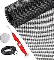 Window Screen Replacement - Sliding Screen Mesh Replacement,157X47 Inch, Sliding Door Repair Kit, Pet Proof Net, Home Accessories for Porch, Patio, Pool