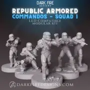 Republic Armored Commandos Squad A (5) - DARK FIRE | Legion compatible