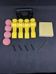 Tornado Foosball men- Yellow- Set of 4 w. roll pins, tool Kit, foosballs