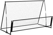 Steel Soccer Rebounder and Football Goal, 2 in 1 Soccer Training Net,