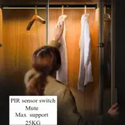Wardrobe Aluminum Bar Led Light Motion Sensor Switch Clothes Hanger 12V