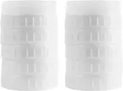 10 PCS White Plastic Mason Jar Lids with Silicone Grommets, BPA Free Canning Jar