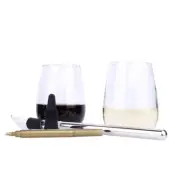 Bella Wine Accessories Sets- Wine Enthusiast Gifts Pack of 5 - 2 Wine Glasses, 1